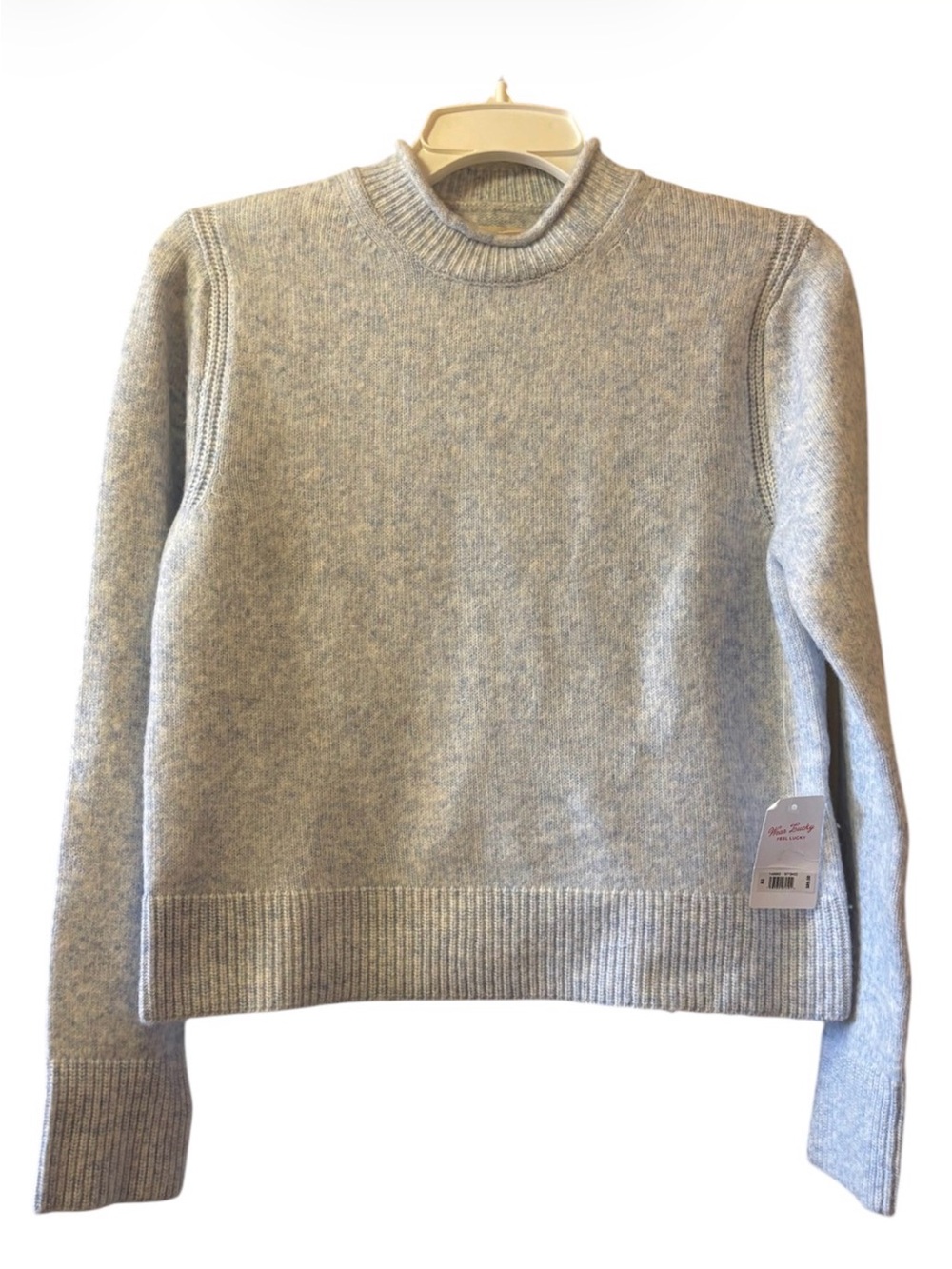 New! Lucky Brand Mock Neck Light Blue Sweater size xs